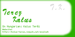 terez kalus business card